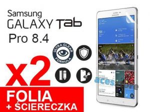 2x Folia ochronna na ekran Samsung Galaxy Tab Pro 8.4 + 2x ściereczka