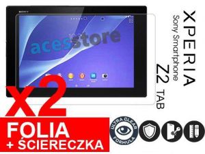 2x Folia ochronna na ekran Sony Xperia Z2 Tablet + 2x ściereczka