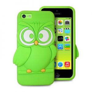 PURO Happy Cartoon Sowa - Etui iPhone 5/5s/5c/SE (zielony)