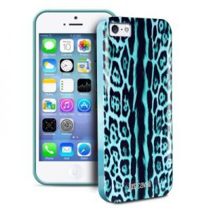JUST CAVALLI Leopard Cover - Etui iPhone 5/5s/SE (morski)