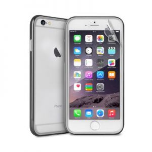 PURO Bumper Cover - Etui iPhone 6 Plus/6s Plus z folią na ekran w zestawie (czarny)