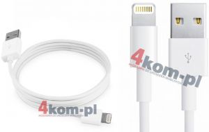 Biały Kabel Lightning 2m iPhone 5C 5S SE 6 6S 7 4.7 Plus 5.5 Bulk Version - zamiennik