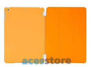 6w1- Matowe Back Cover + Smart Cover + 2x folia + rysik + ściereczka do iPad Mini 2 3 - Pomarańczowy