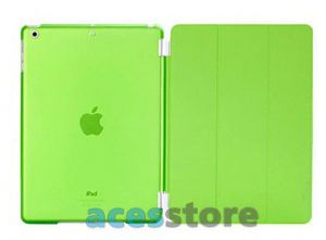 6w1- Przezroczyste Back Cover + Smart Cover + 2x folia + rysik + ściereczka do iPad Mini 2 3 - Zielo
