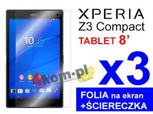 3x Folia ochronna na ekran do Sony Xperia Z3 Compact TAB