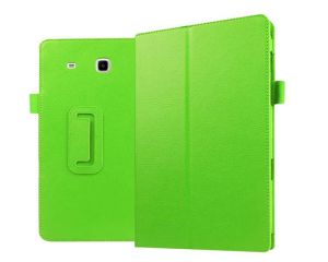Zielone etui skórzane PU Stand Cover Galaxy Tab E 9.6 T560 - Zielony