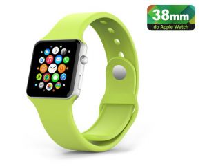 ZIELONY Sportowy silikonowy pasek do Apple Watch 38mm - Zielony