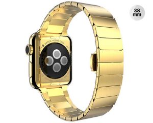 ZŁOTA Elegancka bransoleta/pasek do Apple Watch Lock Loop 38mm CZARNA - Złoty