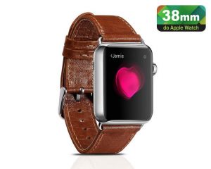 Brown Pasek skórzany Icarer do Apple Watch 38mm - Brown