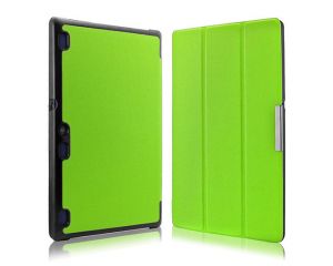 Zielone etui skórzane PU typu Stojak Book Cover Lenovo Tab2 A10-70 - Zielony