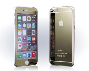 Kolorowe 2w1 Szkło hartowane 9h 2.5D do Apple iPhone 6/6s PRZÓD + TYŁ Złote - Złoty