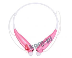 Słuchawki sportowe bezprzewodowe bluetooth do biegania - Różowy