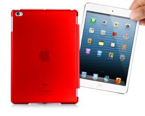 Przezroczyste etui Back Cover do Apple iPad mini 4 - Czerwony