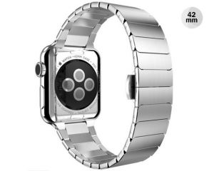 SREBRNA Elegancka bransoleta/pasek do Apple Watch Lock Loop 42mm - Srebrny