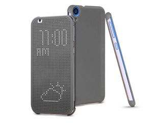 ETUI DO HTC DESIRE 820 FLIP DOT VIEW COVER SZARE - Szary