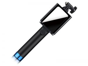 Monopod selfie stick z lusterkiem do zdjęć - Niebieski