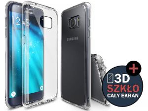 Etui Rearth Ringke Fusion Samsung Galaxy S7 Edge + 3D CAŁE SZKŁO - Przezroczysty