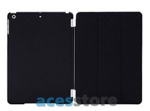 6w1- Matowe Back Cover + Smart Cover + 2x folia + rysik + ściereczka do iPad Mini 2 3 - Czarny