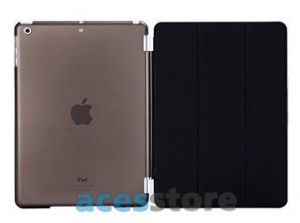 6w1- Przezroczyste Back Cover + Smart Cover + 2x folia + rysik + ściereczka do iPad Mini 2 3 - Czarn