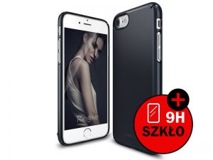 ETUI REARTH RINGKE SLIM IPHONE 7 + Szkło - Grafitowy
