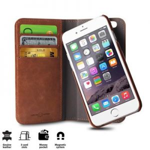 PURO Portfolio Case- Etui skórzane 2w1 iPhone 6/6s (brązowy)