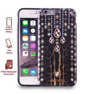 JUST CAVALLI Leo Crystal Cover - Etui iPhone 6/6s (czarny)