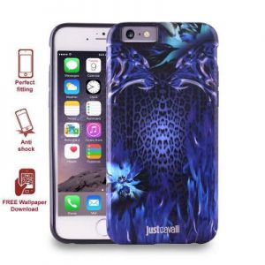 JUST CAVALLI Leo Fire Cover - Etui iPhone 6/6s (niebieski)