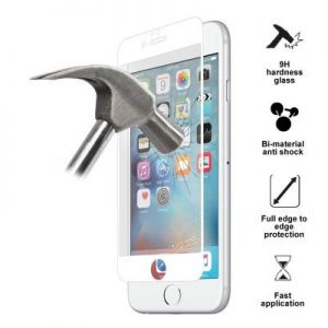 PURO Premium Tempered Glass - Szkło ochronne hartowane na ekran iPhone 6 Plus/6s Plus (biała ramka)