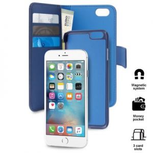 PURO Wallet Detachable - Etui 2w1 iPhone 6/6s (granatowy)